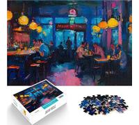 Puzzle da 1000 pezzi per adulti Scena del bar notturno Giocattoli educativi per l'apprendimento Giochi per famiglie Un'opera d'arte 52x38cm