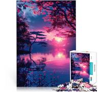 Puzzle da 1000 pezzi per adulti Scena di lago al neon giapponese Vacanza a casa: uccidere il tempo è ideale come regalo per tutta la famiglia 50x70cm
