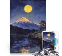 Puzzle da 1000 pezzi per adulti Scena notturna del Monte Fuji giochi divertenti per famiglie Collezione di artisti, Belle arti 52x38cm