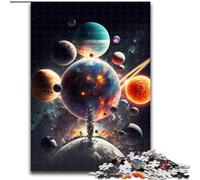 Puzzle da 1000 pezzi per adulti, scena spaziale con pianeti, in legno, perfetto per regali di compleanno, Natale e Halloween, 50x75cm, decorazione artistica fai da te, regalo di compleanno perfetto