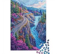 Puzzle Da 1000 Pezzi Per Adulti Scenic Train Journey Through Mountains Puzzle Per Adulti Giochi Per Famiglie Taglio Di Precisione Regalo Di Compleanno, Regali, 38x26cm/1000pcs