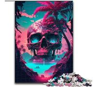 Puzzle da 1000 pezzi per adulti scheletro dell'isola in legno con gioco interattivo per famiglie bambini dai 14 anni in su 50x75cm per gioco interattivo per famiglie.