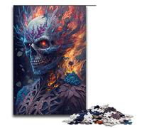 Puzzle da 1000 pezzi per adulti scheletro di fiori in fiamme idee regalo per giocattoli educativi intellettuali decompressivi 75x50 cm