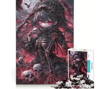 Puzzle da 1000 pezzi per adulti, scheletro gotico, ragazza diavolo, decorazione da parete, gioco di velocità manuale, adatto per la decorazione della scrivania 50x75cm
