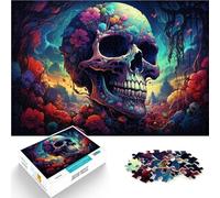Puzzle da 1000 pezzi, per adulti, scheletro malvagio dall'inferno, interessante puzzle per ridurre lo stress, decorazione per la casa per adolescenti dai 14 anni in su, 26 x 38 cm