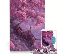 Puzzle da 1000 pezzi per adulti scheletro sotto un ciliegio in fiore gioco educativo difficile regalo di compleanno e originale 50x75cm