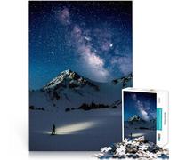 Puzzle da 1000 pezzi per adulti sciatore di paesaggi invernali Allena il tuo cervello e le tue mani Adatto per la decorazione del desktop 52x38cm