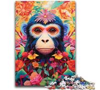 Puzzle da 1000 pezzi per adulti, scimmia nella giungla colorata, giochi educativi, decorazione per la casa, regalo di compleanno, regali per età 14+ 38x26cm