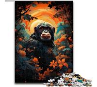 Puzzle da 1000 pezzi per adulti, scimmia nella giungla colorata, in legno, regalo per uomini e donne, per tutti i giorni e per occasioni speciali, 50x75cm, gioco interattivo per famiglie