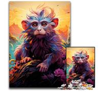 Puzzle da 1000 pezzi per adulti, scimmie colorate, puzzle impegnativi per arredamento, allenamento del cervello e regali per le feste, 26X38CM/10,23x14,96 pollici.