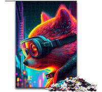 Puzzle da 1000 pezzi per adulti, scoiattolo in legno, regalo perfetto per bambini dai 14 anni in su, 50x75cm, gioco rompicapo per adolescenti, regalo perfetto per le feste