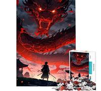 Puzzle da 1000 pezzi per adulti "Scontro con il Drago Rosso" gioco rilassante giocattolo avvincente per coltivare la pazienza regalo di compleanno decorazione da parete (dimensioni 50x75cm)