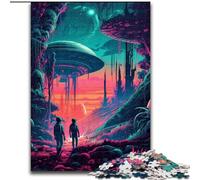 Puzzle da 1000 pezzi per adulti "Scopri gli UFO" in legno, idea regalo unica per decorare la casa fai da te, gioco rompicapo 50x75cm per adolescenti, regalo perfetto per le feste