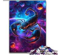 Puzzle da 1000 pezzi per adulti, Scorpione Spaziale, puzzle per adulti, sviluppa la coordinazione occhio-mano, perfetto come regalo di compleanno (dimensioni 26x38cm)