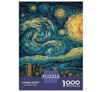 Puzzle Da 1000 Pezzi Per Adulti Seattle Skyline Starry Night Art Puzzle Gioco Rompicapo Decorazione Da Parete Regali Unici Per Compleanno E Natale 70x50cm/1000pcs