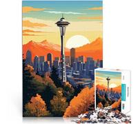 Puzzle da 1000 pezzi per adulti Seattle Washington Antistress Vacanza in patria Uccidere il tempo Migliorare l'amore tra le coppie 50x70cm