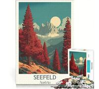Puzzle da 1000 pezzi per adulti, Seefeld, Austria, giocattolo educativo, interazione genitore-figlio, compleanno e Natale 50x75cm