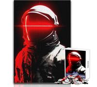Puzzle da 1000 pezzi per adulti Segnale dal nulla - Astronauta con visiera rossa Perfetto per le ore di svago tranquille Giocattolo da gioco con taglio preciso di alta qualità Dimensioni 50x75cm