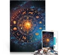 Puzzle da 1000 pezzi per adulti segni zodiacali Giocattolo educativo intellettuale decomprimente Gioco educativo per compleanno e Natale 38x26cm
