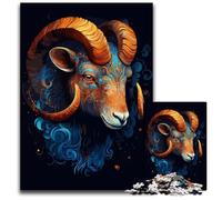 Puzzle da 1000 pezzi per adulti segno zodiacale Ariete gioco rompicapo in legno per adolescenti regalo perfetto per le feste 1000 pezzi (38x26 cm)