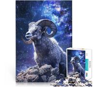 Puzzle da 1000 pezzi per adulti Segno zodiacale dell'Ariete Fatto di cartone per età pari o superiore a 14 anni Gioco impegnativo e gioco per famiglie ottimo regalo di Natale misurare:26x38cm