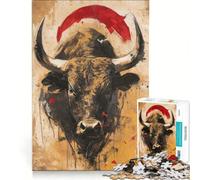 Puzzle da 1000 pezzi per adulti segno zodiacale Toro gioco interattivo allena la mente e la manualità ogni pezzo è unico 38x26cm