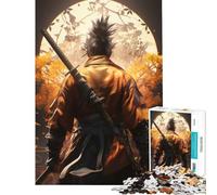 Puzzle da 1000 pezzi per adulti Sekiro Wolf Samurai per compleanno Natale attività in famiglia giocattolo fai da te per ragazzi dai 14 anni in su 50x75cm