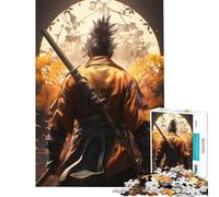 Puzzle da 1000 pezzi per adulti Sekiro Wolf Samurai per compleanno Natale attività in famiglia giocattolo fai da te per ragazzi dai 14 anni in su 38x52cm