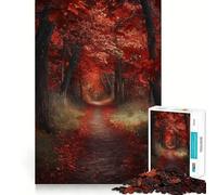 Puzzle da 1000 pezzi per adulti,sentiero autunnale nella foresta,bordi sottili,gioco creativo,divertente e rilassante,regalo di compleanno,hobby (38x52cm)