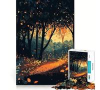 Puzzle da 1000 pezzi per adulti,sentiero autunnale nella foresta,taglio preciso,gioco di logica,divertimento per il tempo libero,compleanno,gioco artistico (50x75cm)