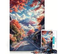 Puzzle da 1000 pezzi per adulti,Sentiero autunnale verso il Fuji Gioco divertente e stimolante,ideale per rilassarsi e divertirsi,perfetto per un compleanno (38x26cm)