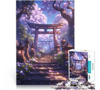 Puzzle da 1000 pezzi per adulti Sentiero del giardino giapponese giocattoli educativi per l'apprendimento Regali di Babbo Natale segreto 52x38cm
