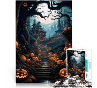 Puzzle da 1000 pezzi per adulti sentiero della zucca Fatto di legno per età 14+ Assemblaggio del modello Giocattoli da regalo misurare:50x75cm