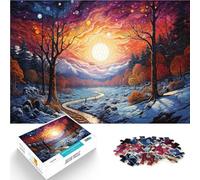Puzzle da 1000 pezzi, per adulti, sentiero di neve, giochi divertenti per tutta la famiglia, aiuta il cervello ad allenare i giocattoli che creano dipendenza per promuovere la pazienza, 26 x 38 cm