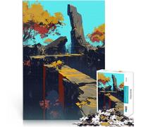 Puzzle da 1000 pezzi per adulti Sentiero di pietra in rovina Gioco intellettuale giocattolo Regalo di compleanno, regali, arte murale 52x38cm