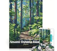 Puzzle da 1000 pezzi per adulti, sentiero nella foresta dell'isola di Amami Oshima, gioco impossibile, decorazione per la casa, ideale come regalo per tutta la famiglia 50x75cm