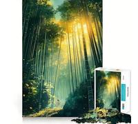 Puzzle da 1000 pezzi per adulti,sentiero nella foresta di bambù,taglio netto,arte,giocattolo creativo,gioco per il tempo libero,regalo di Natale rilassante (38x52cm)