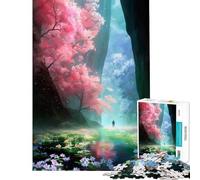 Puzzle da 1000 pezzi per adulti sentiero nella foresta mistica gioco rilassante giocattolo educativo ottimo regalo per donne (dimensioni 38x26cm)