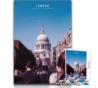 Puzzle da 1000 pezzi per adulti, serata di divertimento e giochi in famiglia a Londra, ma anche un'opera d'arte divertente e umoristica, formato regalo 38x52cm