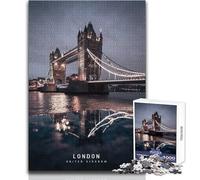 Puzzle da 1000 pezzi per adulti, serata di divertimento e giochi in famiglia a Londra, ma anche un'opera d'arte divertente e umoristica, formato regalo 38x52cm