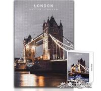 Puzzle da 1000 pezzi per adulti, serata di divertimento e giochi in famiglia a Londra, ma anche un'opera d'arte divertente e umoristica, formato regalo 38x52cm
