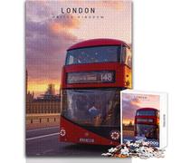 Puzzle da 1000 pezzi per adulti, serata di divertimento e giochi in famiglia a Londra, ma anche un'opera d'arte divertente e umoristica, formato regalo 38x26cm