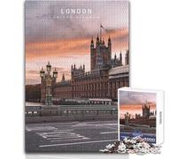 Puzzle da 1000 pezzi per adulti, serata di divertimento e giochi in famiglia a Londra, ma anche un'opera d'arte divertente e umoristica, formato regalo 38x52cm