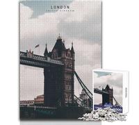 Puzzle da 1000 pezzi per adulti, serata di divertimento e giochi in famiglia a Londra, ma anche un'opera d'arte divertente e umoristica, formato regalo 50x75cm
