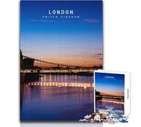 Puzzle da 1000 pezzi per adulti, serata di divertimento e giochi in famiglia a Londra, ma anche un'opera d'arte divertente e umoristica, formato regalo 50x75cm