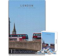 Puzzle da 1000 pezzi per adulti, serata di divertimento e giochi in famiglia a Londra, ma anche un'opera d'arte divertente e umoristica, formato regalo 38x52cm