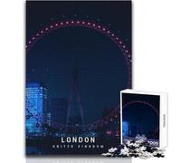 Puzzle da 1000 pezzi per adulti, serata di divertimento e giochi in famiglia a Londra, ma anche un'opera d'arte divertente e umoristica, formato regalo 38x52cm