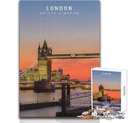 Puzzle da 1000 pezzi per adulti, serata di divertimento e giochi in famiglia a Londra, ma anche un'opera d'arte divertente e umoristica, formato regalo 38x52cm