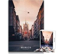 Puzzle da 1000 pezzi per adulti, serata di divertimento e giochi in famiglia a Monaco, ma anche un'opera d'arte divertente e umoristica, formato regalo 38x26cm