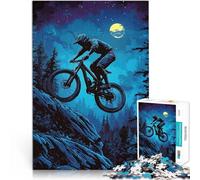 Puzzle da 1000 pezzi per adulti Serata di Mountain Bike Difficile da completare ma divertente e umoristico gioco di sfida unico 38x26cm